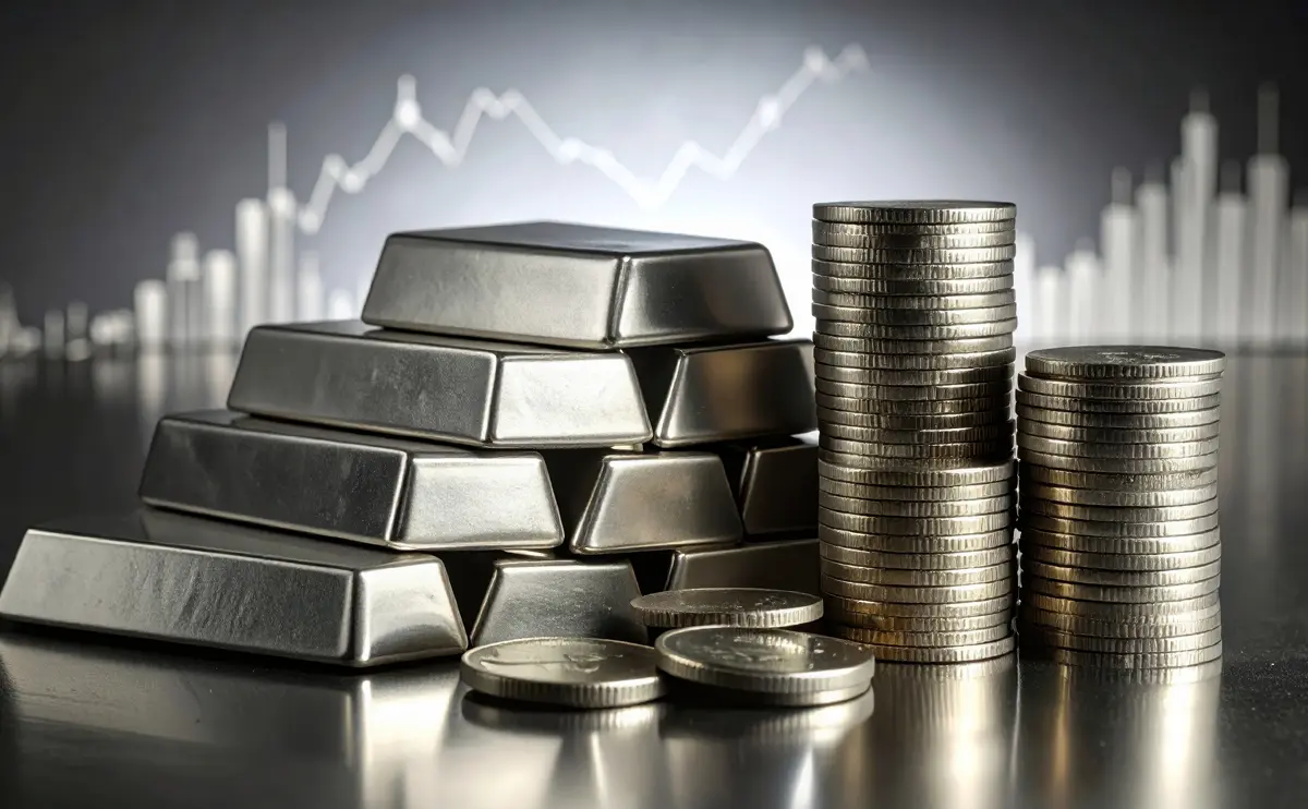 Silver Bars And Coins